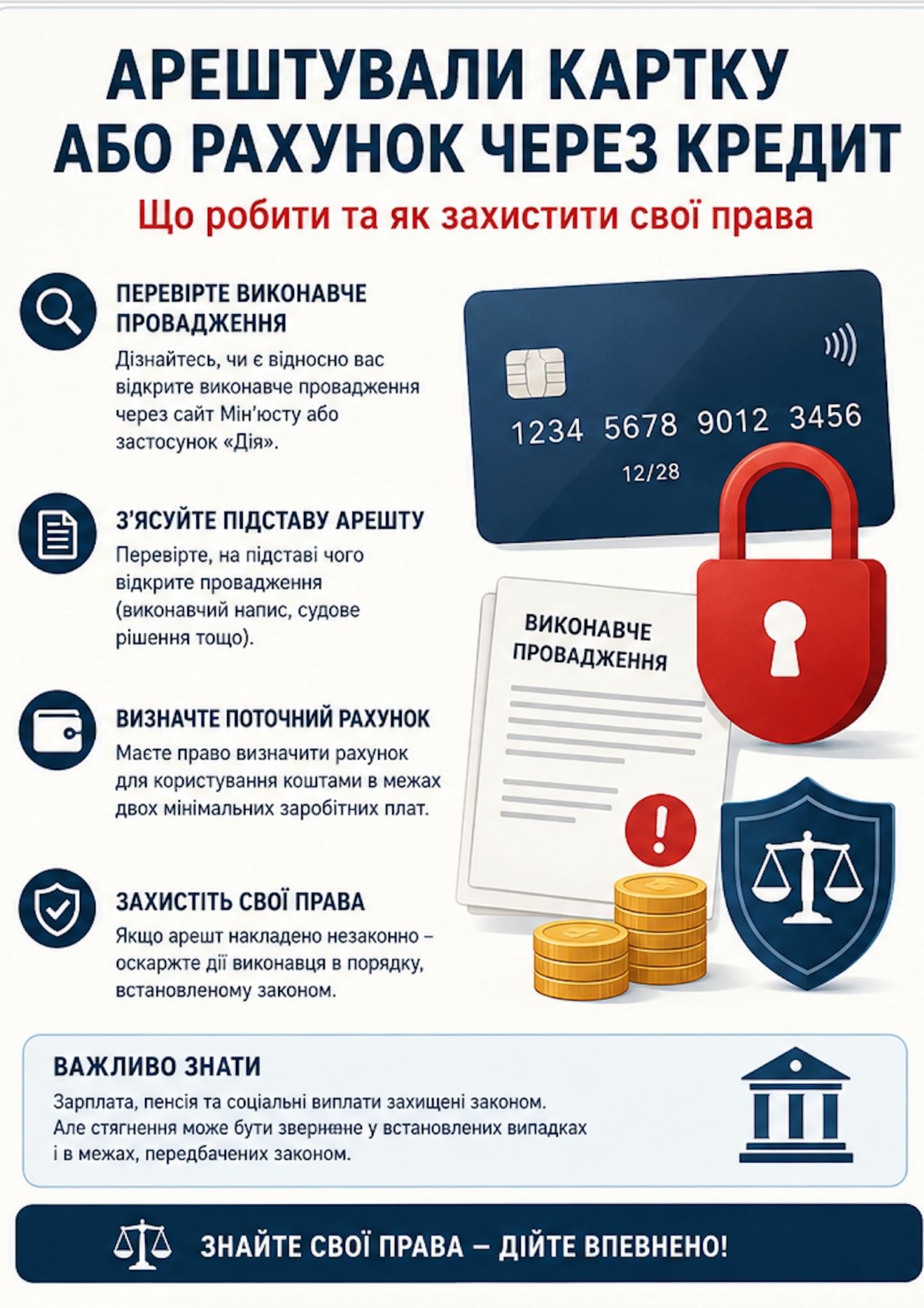Арештували картку або рахунок через кредит