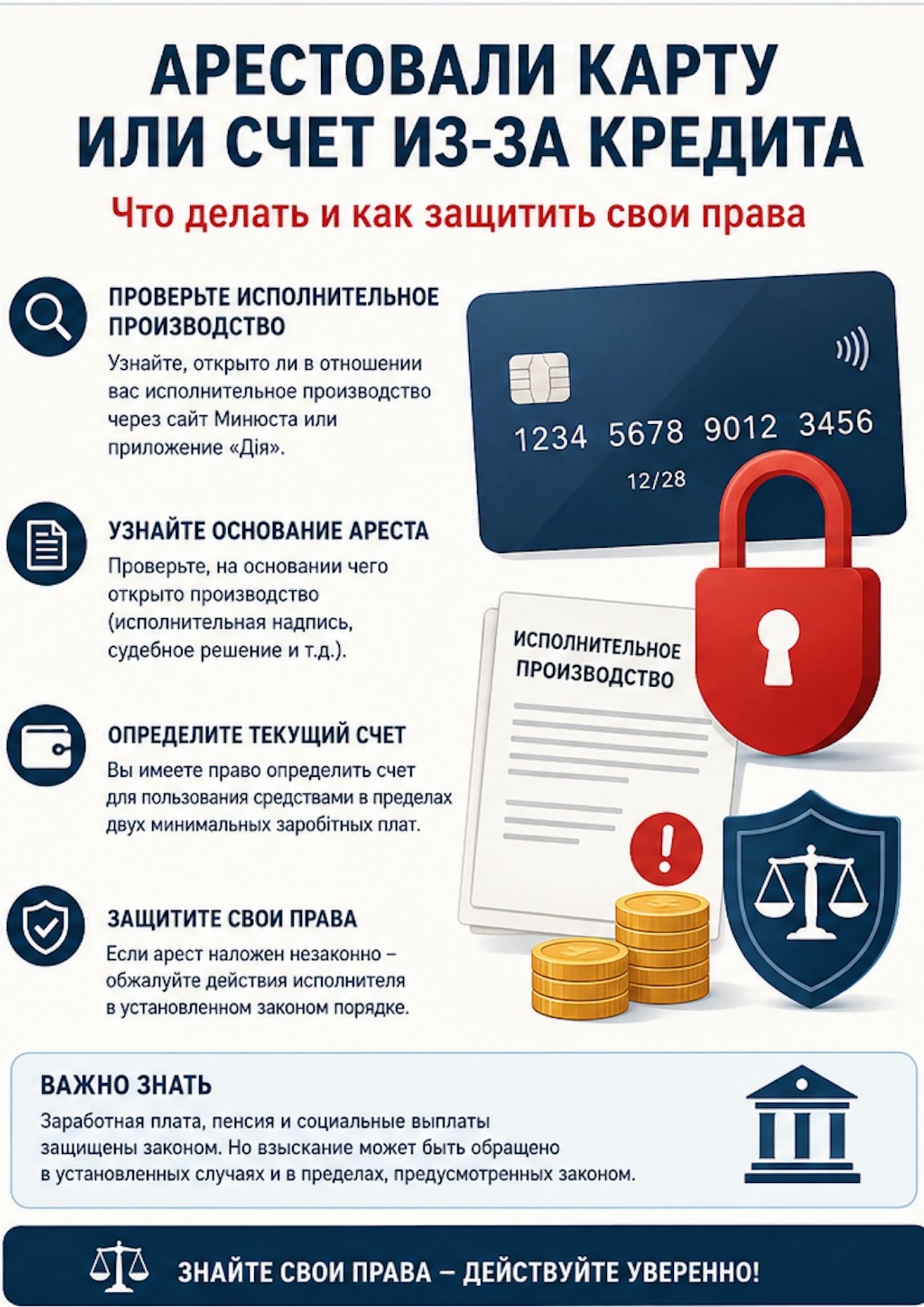 Арестовали карту или счет из-за кредита