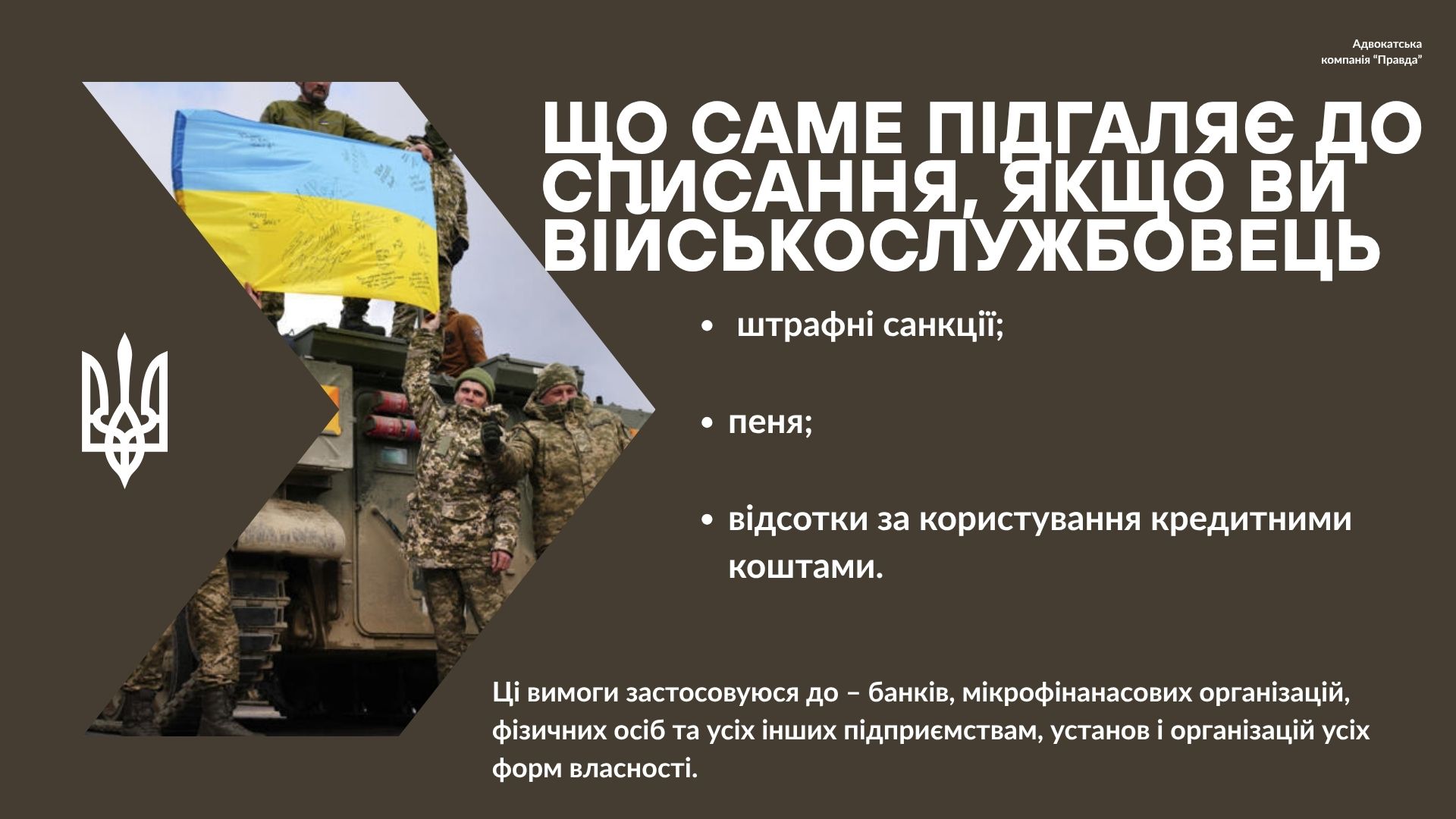 Що підлягає списанню за кредитами військовослужбовців?