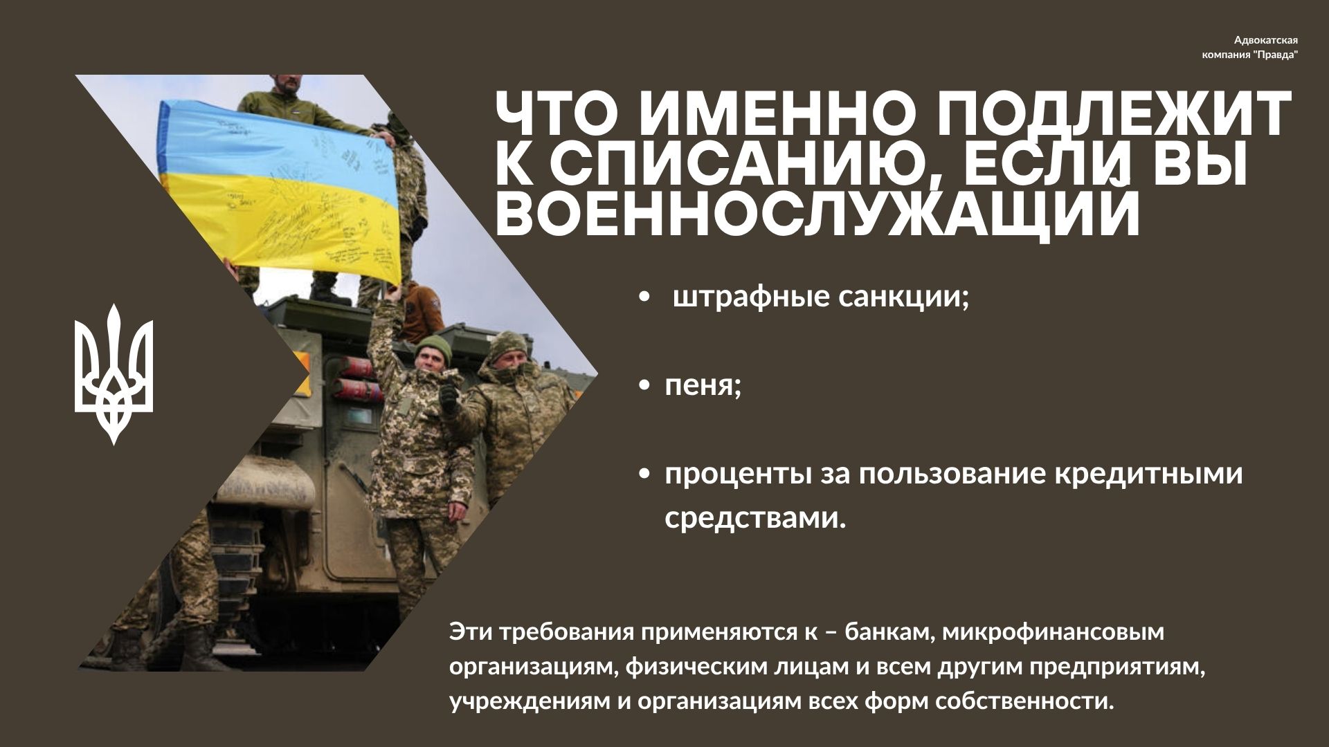 Что подлежит списанию по кредитам военнослужащего.